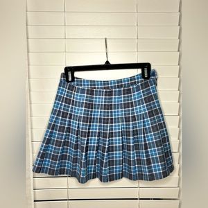 Aeropostale Plaid Blue Mini Skirt